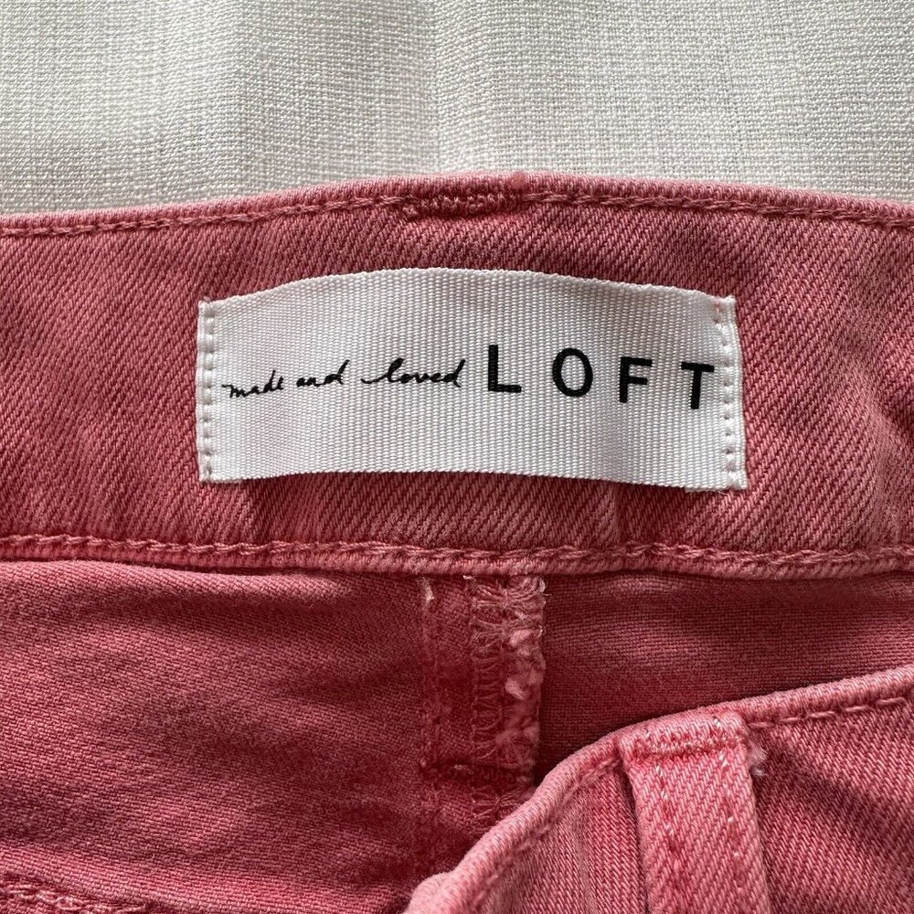 Made And Loved LOFT CORAL MODERN SKINNY MID RISE DENIM JEANS SIZE 28/6 Slim - Picture 8 of 10
